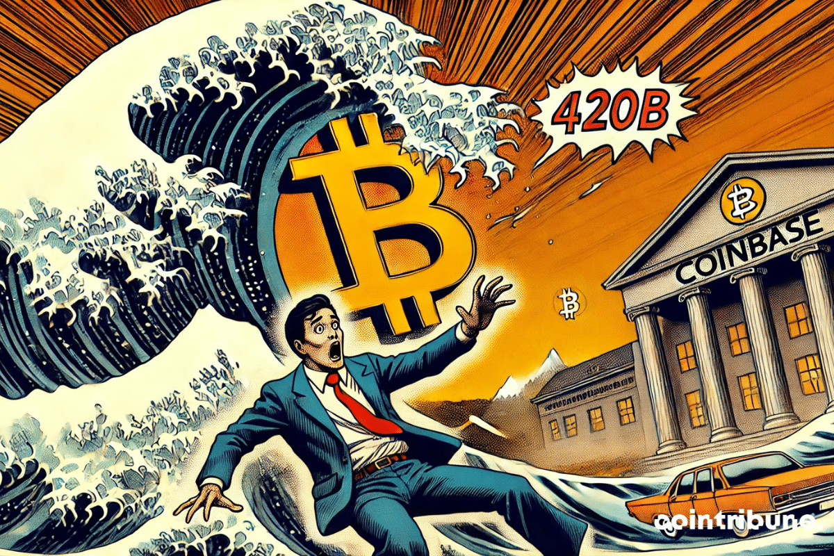 A banker overwhelmed by a Coinbase crypto wave