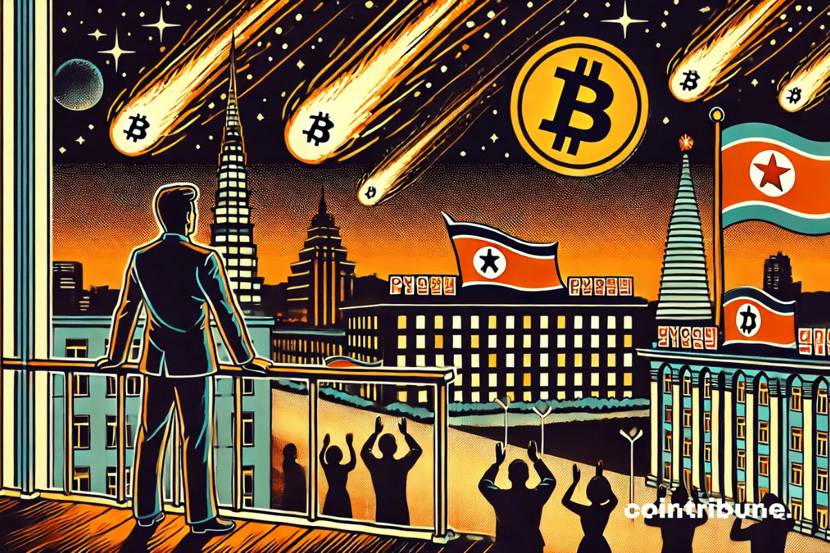 Meteoritos de bitcoin cayendo del cielo de Pyongyang