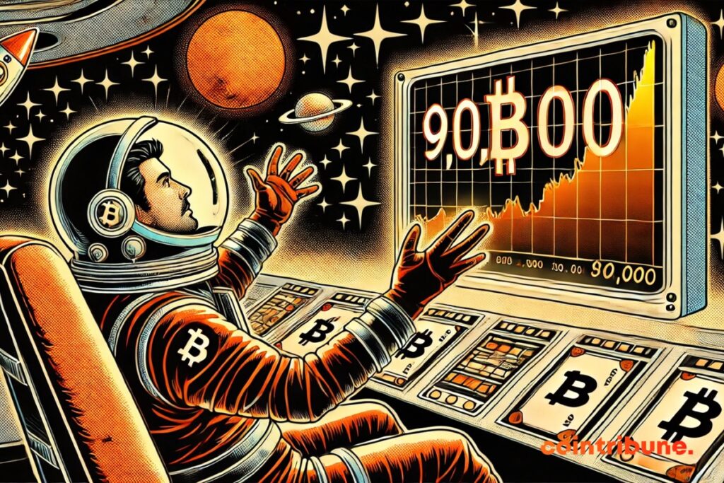 Bitcoin astronauta en el espacio ve BTC a 90.000 dólares