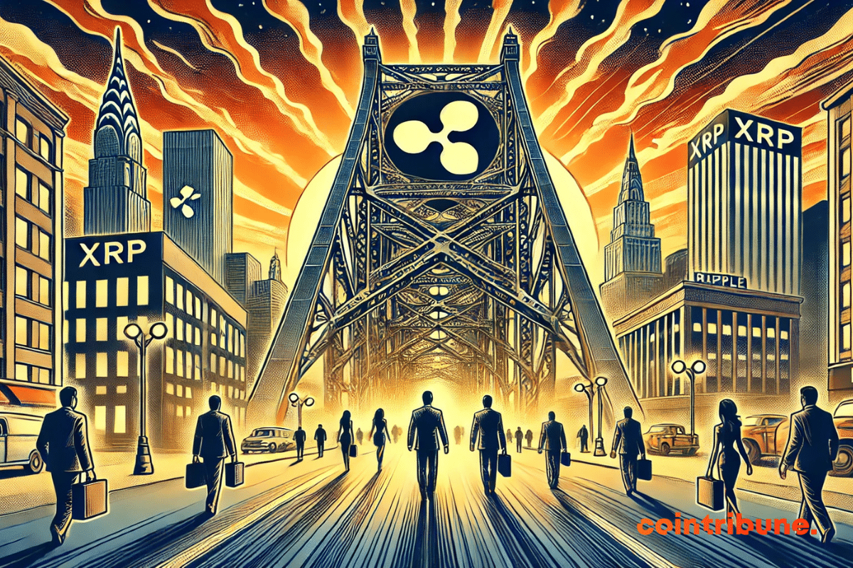 The Ripple/XRP bridge linking two financial worlds, symbolizing a major strategic crypto breakthrough!