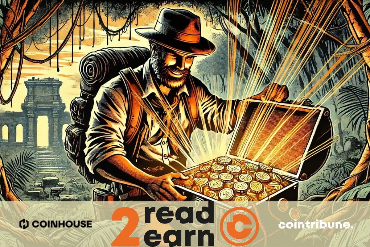 Un aventurier crypto de la quête read to earn de Coinhouse