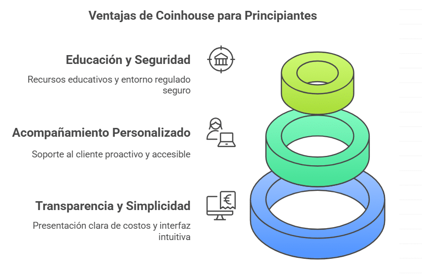 las ventajas que ofrece Coinhouse para los principiantes