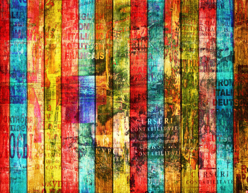 Grunge abstract background with old torn posters